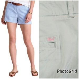Vineyard Vines Mint Baby Blue Chino Shorts | Women’s Size 8 | Coastal Preppy